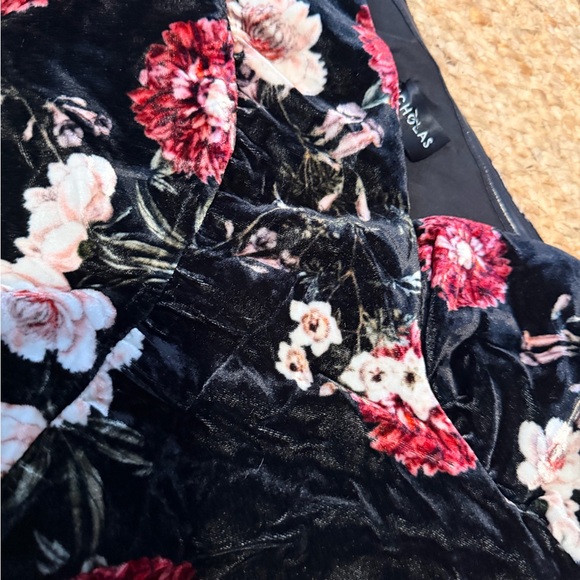 Revolve NICHOLAS Black Floral One-Shoulder Dress - Picture 3 of 9